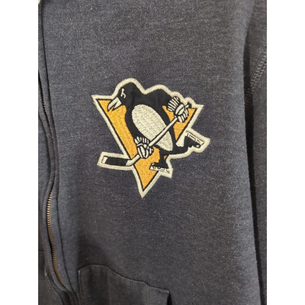 NHL Pittsburg Penguins Hoodie CCM Official Vintage Apparel Men's 2XL Gray VTG